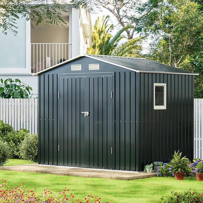 8x6FT Outdoor Steel Storage Shed - Image 4