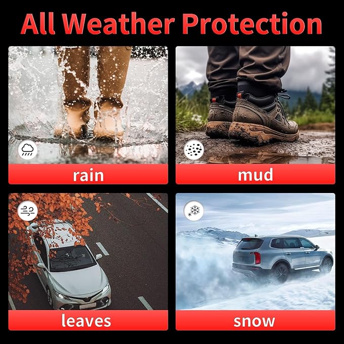 Wayhigh-All Weather Floor Mats for 2015-2020 Chevy Suburban & GMC Yukon XL（Only - Image 6