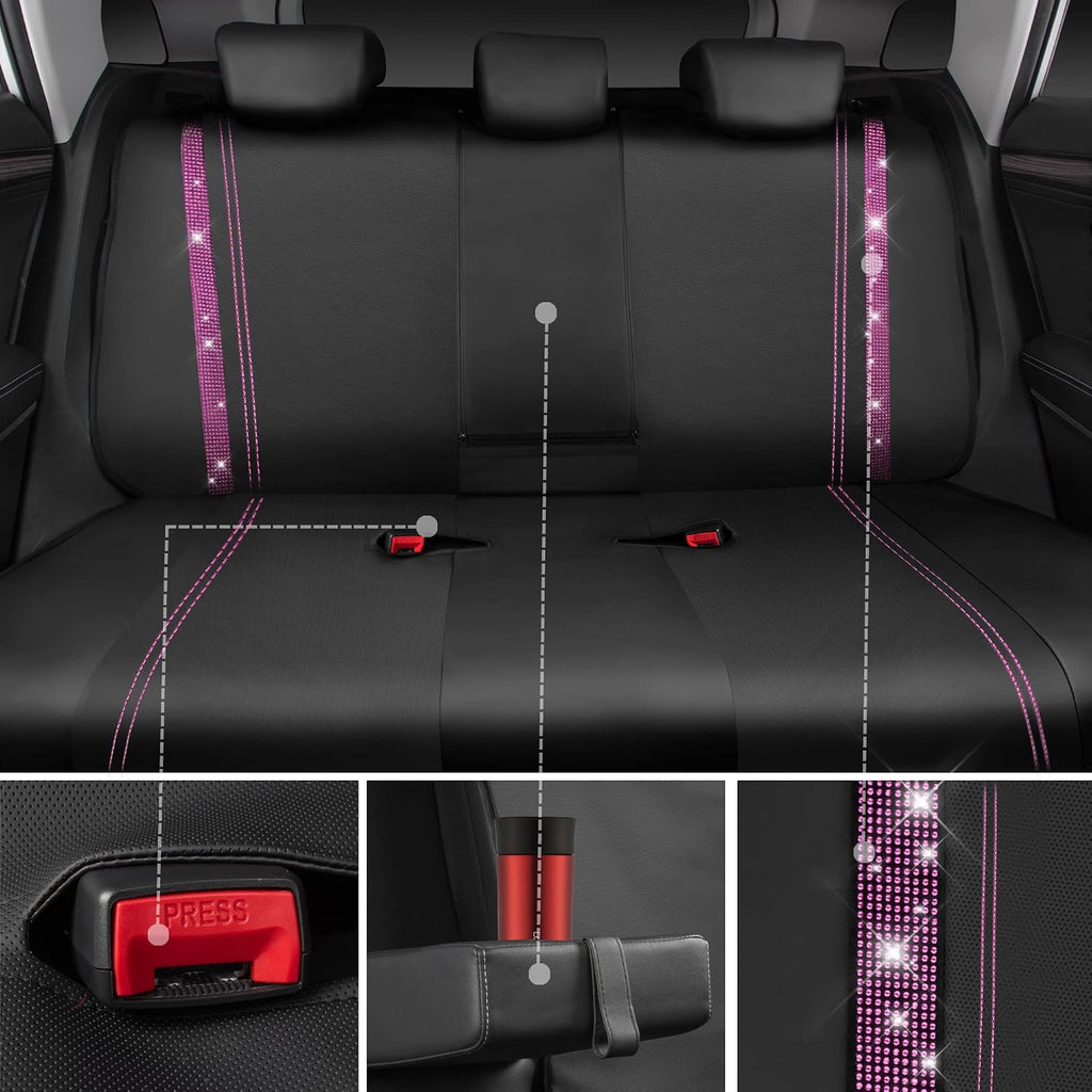 car pass bling diamond car seat covers full, package contents