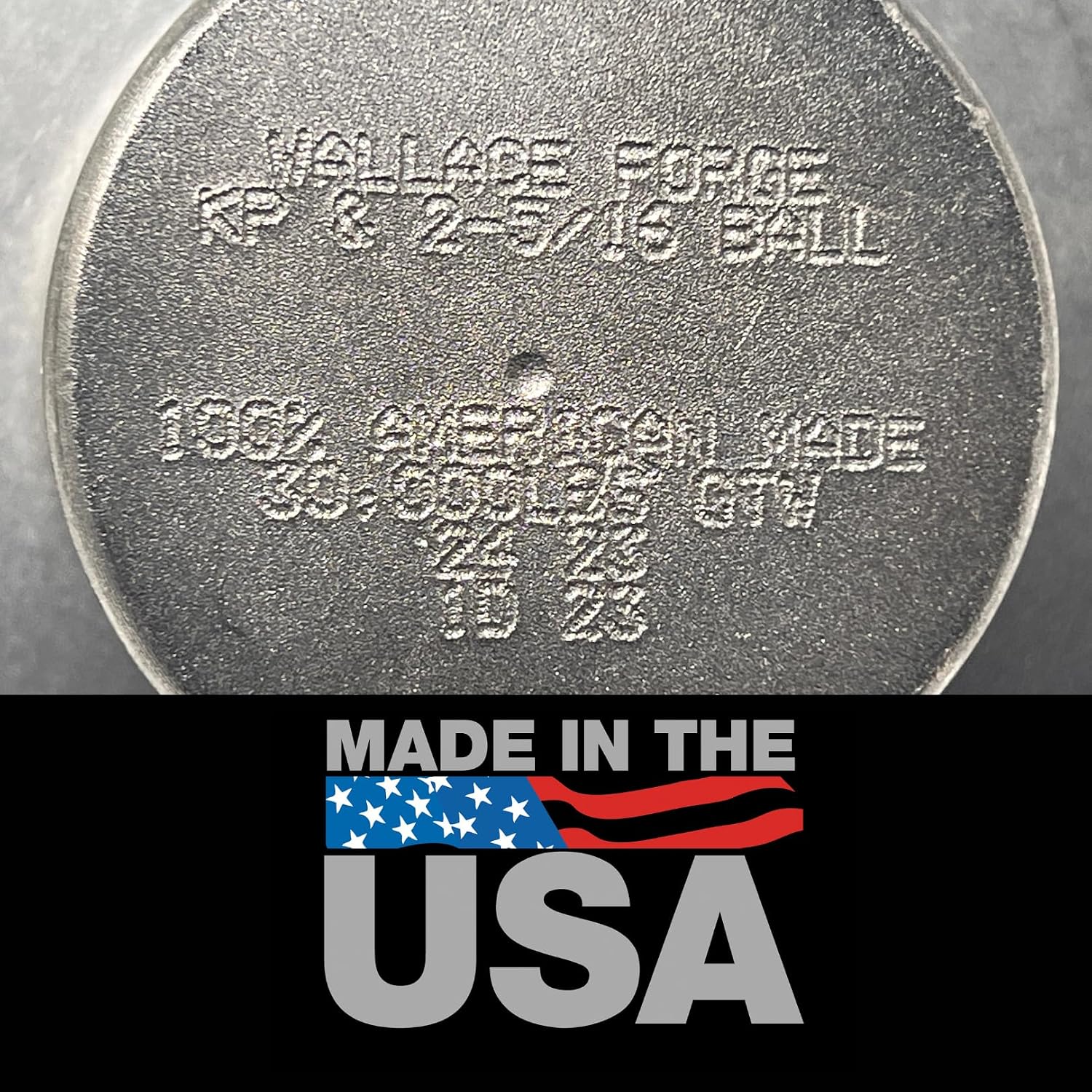 Wallace Forge Kingpin to Gooseneck Ball Adapter - Made in U.S.A.