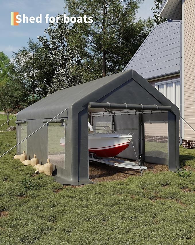 13 x 20ft Heavy-Duty Carport Canopy - Image 2