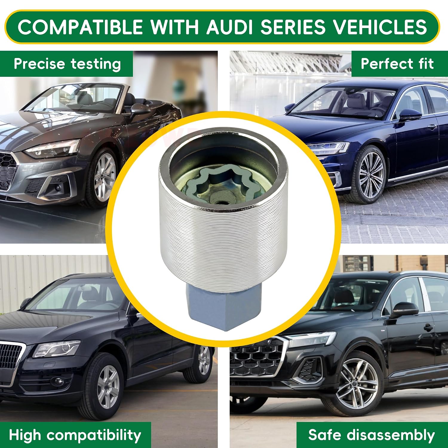 #M/811 Compatible with Audi A3 A4 A5 A6 A8 Q3 Q5 Q7 Wheel Lock Key Lug Key | M 811 Wheel Locking Nut Key Tire Lug Key Replacement
