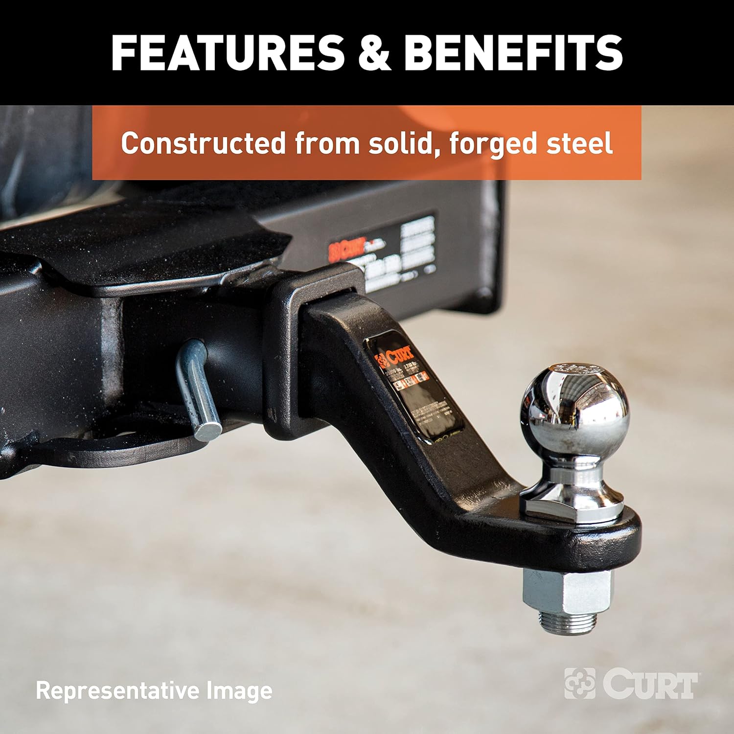 Curt Manufacturing 45458 2-1/2" Forged Ball Mount