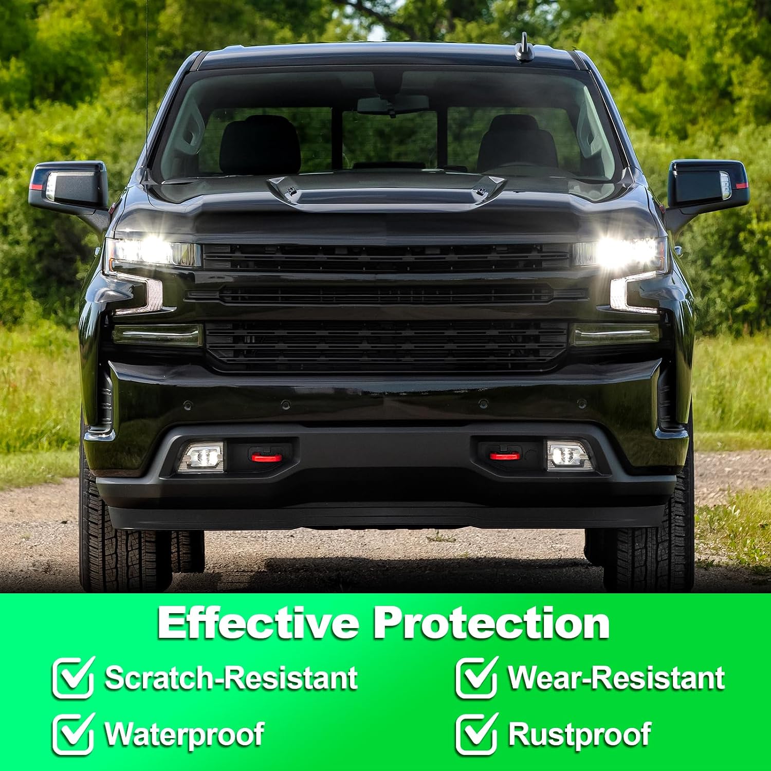 Tow Hook Covers for 2007-2026 Silverado 1500, Front Tow Hook Accessories | Protective Hitch Cover for 2007-2018 GMC Sierra 1500, Custom Fit, Scratch-Resistant, Rust-Proof, All-Weather, Easy Install