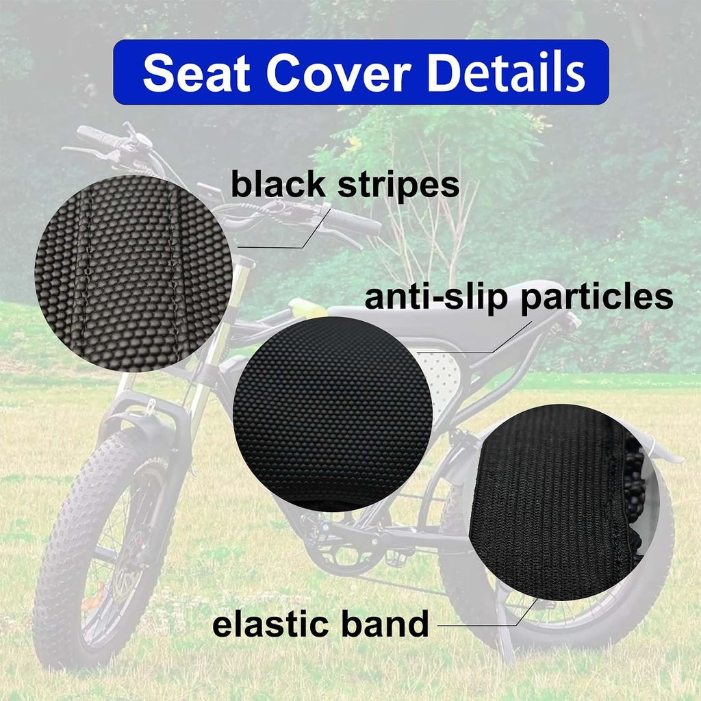E-Bike Seat Cover Compatible with Ridstar Q20,Q20 Pro,Q20 Lite，No stapling (Black)