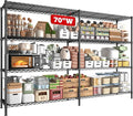 REIBII 70"W Metal Shelving, Storage Shelves 4-tier Wire Shelving Unit Load by REIBII
