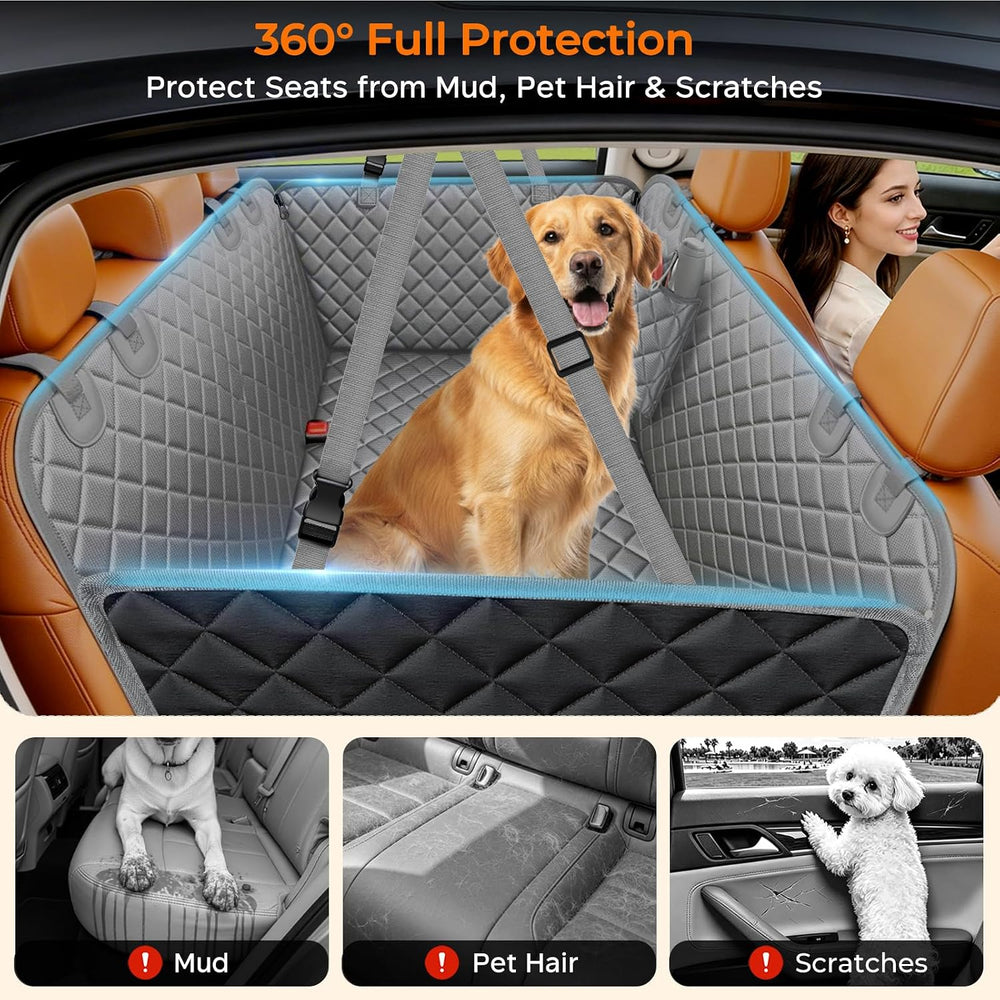 URPOWER Dog Car Seat Cover for Back Seat, 100% Waterproof Hammock for Car
