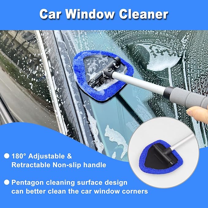 Windshield Cleaner Tool, Car Cleaning Kit Interior Cleaner, Car Detailing - Image 2