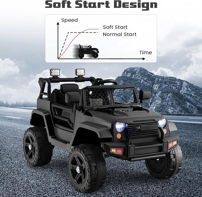 OLAKIDS Kids Ride On Truck, 12V Electric Vehicle Jeep Car - Image 8