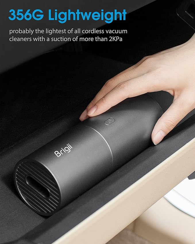 Brigii Mini Vacuum Cleaner, Small Handheld Vacuum Cordless USB Rechargeable