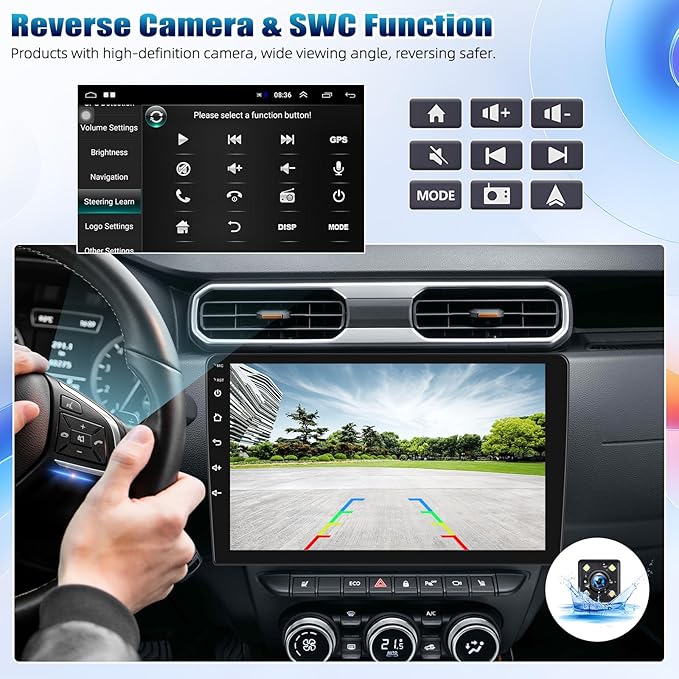 10.1Inch 2.5D HD Double Din Car Stereo Radio Receiver, Android Touch Screen MP5 - Image 4