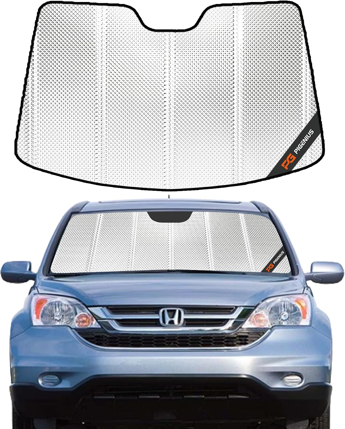 Pigenius Windshield Sun Shade for Honda CRV 2023-2026. Reflective Aluminum Film Front Window Sunshade - BLAZBLOCK