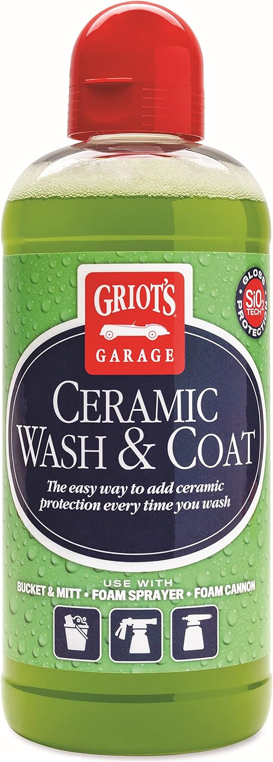 Griot's Garage 10978 3-in-1 Ceramic Wax 22oz & 10885 Ceramic Wash & Coat 48oz