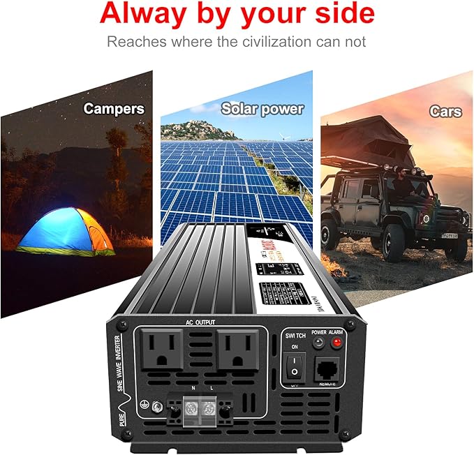 Xijia 3000W Pure Sine Wave Power Inverter DC24V to 110V 120V ac Converter 60HZ - Image 4