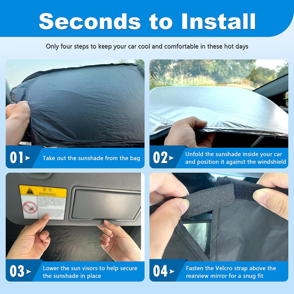 Front Windshield ＆ Side Window Sun Shade for 1992-2025 Fo-rd E-Series E-150 E...