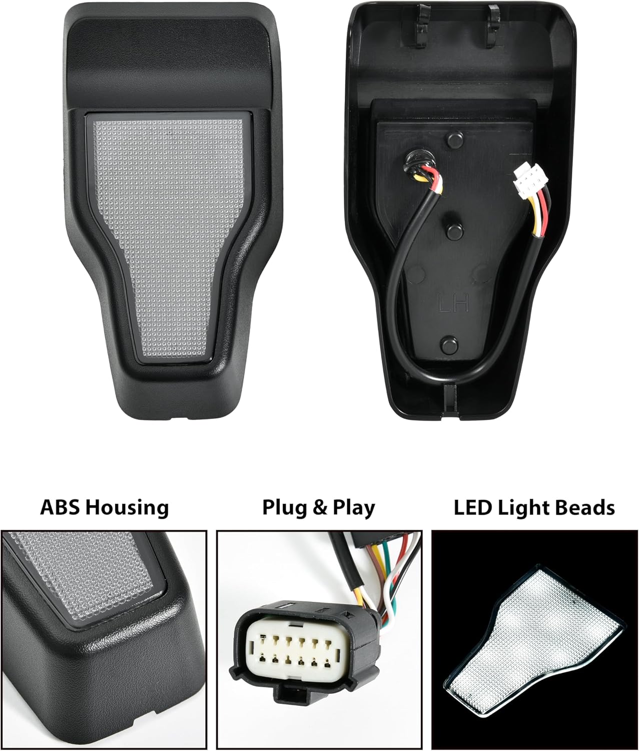 LED Rear Window Light for 2018-2021 Wrangler JL, Red Running Brake Turn Signal White Reverse Lamp Rear Tailgate Glass Hinge Mounted Light for Jeep Wrangler JL 2018-2021 Accessories