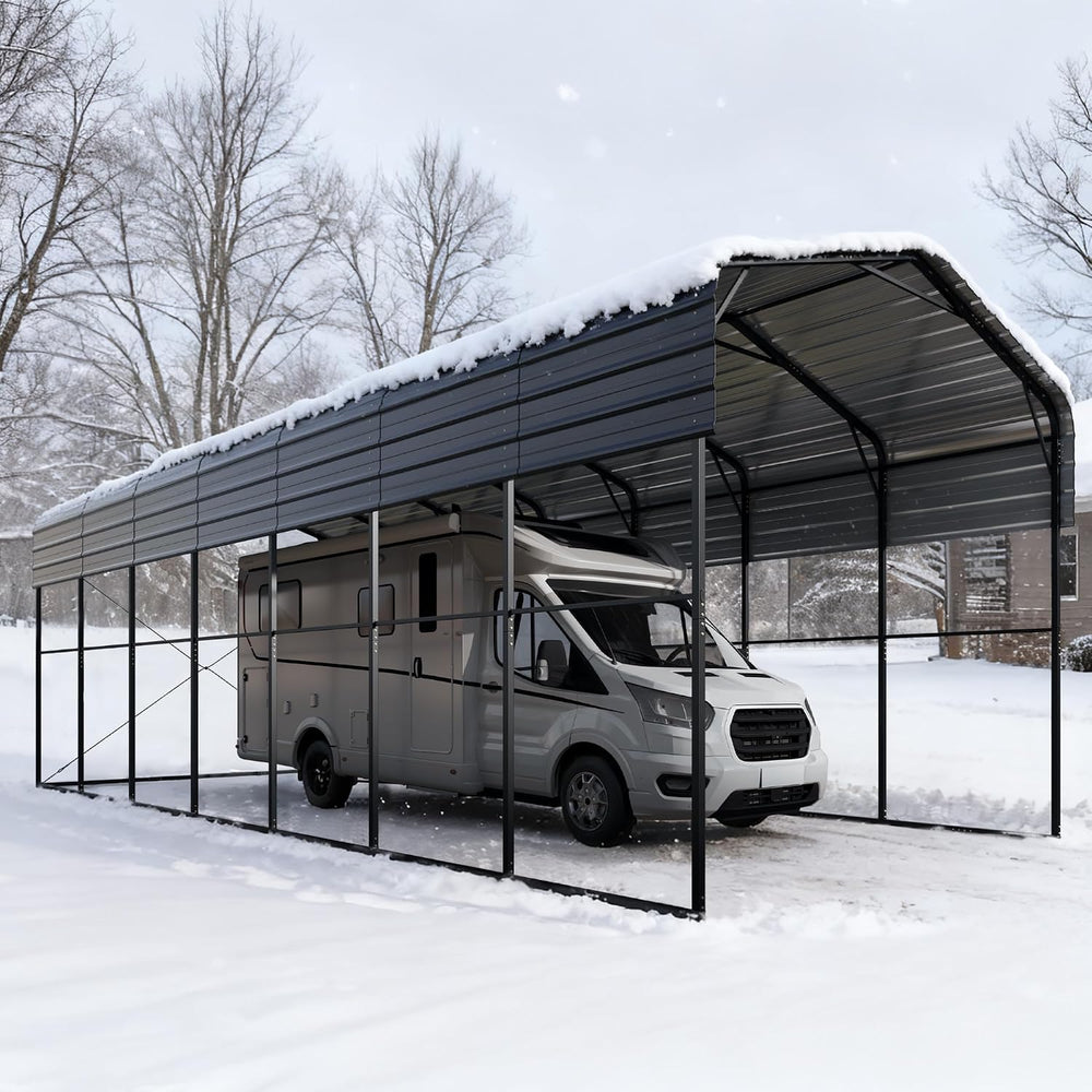 GREEN PARTY 14x35x13 ft Metal RV Carport Heavy Duty Canopy Garage Shelter