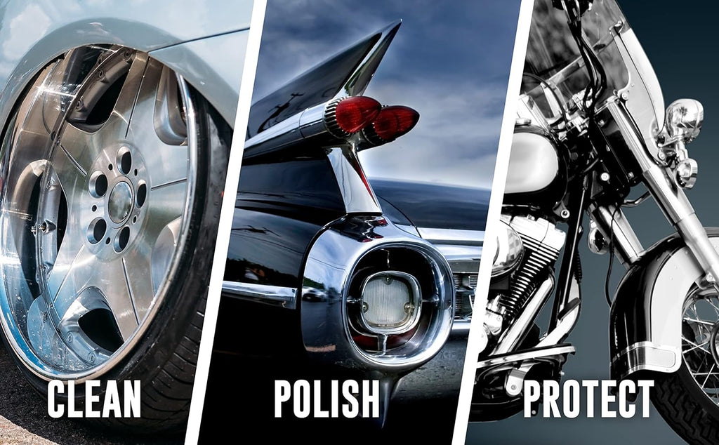 Original Master Formula Metal Gloss and Sealer Gloss Detail Polish and Sealer - 2 Pack 12oz Bottles Kit for Extraordinary Shine and Sealing for Aluminum, Chrome, Brass, Stainless Steel and More