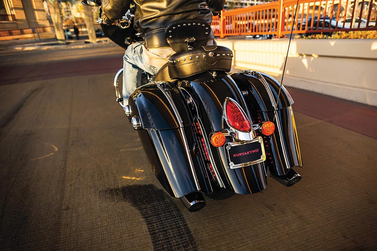 Kuryakyn 5670 Motorcycle Accent Accessory: Saddlebag Trim Top for 2014-19 Indian Motorcycles, Chrome