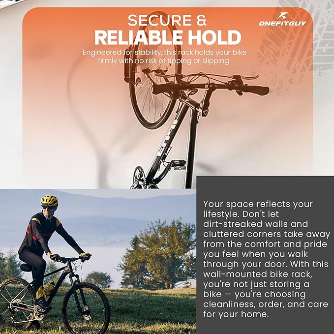 Swivel Bike Wall Mount, Bike Rack Garage, 150° Rotating & Space Saving Vertical - Image 7