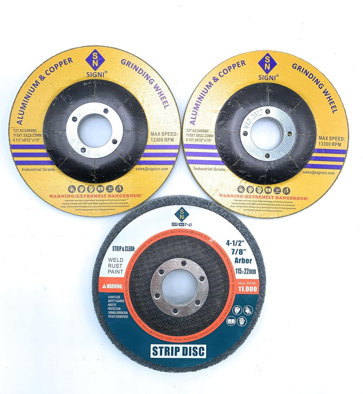 signi aluminum grinding and polishing set, 4-1/2" diameter, main product view