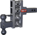 GEN-Y Hitch Offset Tow Hitch for 2" Receiver - 2.5" Rise/5" Drop with 4 Adjustable Positions, Includes Dual Ball Mount, Pintle Lock and Pins, 10,000 lbs Towing Capacity, 1,500 lbs Tongue Weight