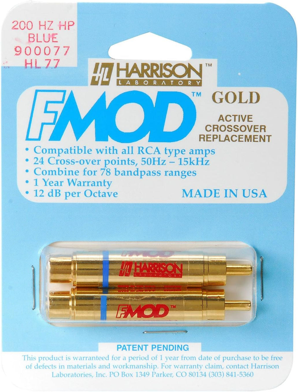 FMOD Inline Crossover Pair 200 Hz High Pass RCA