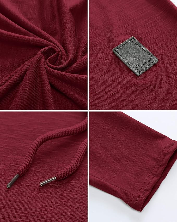 Lexiart Mens Fashion Athletic Hoodies Sport Sweatshirt Solid Color Fleece - Image 5
