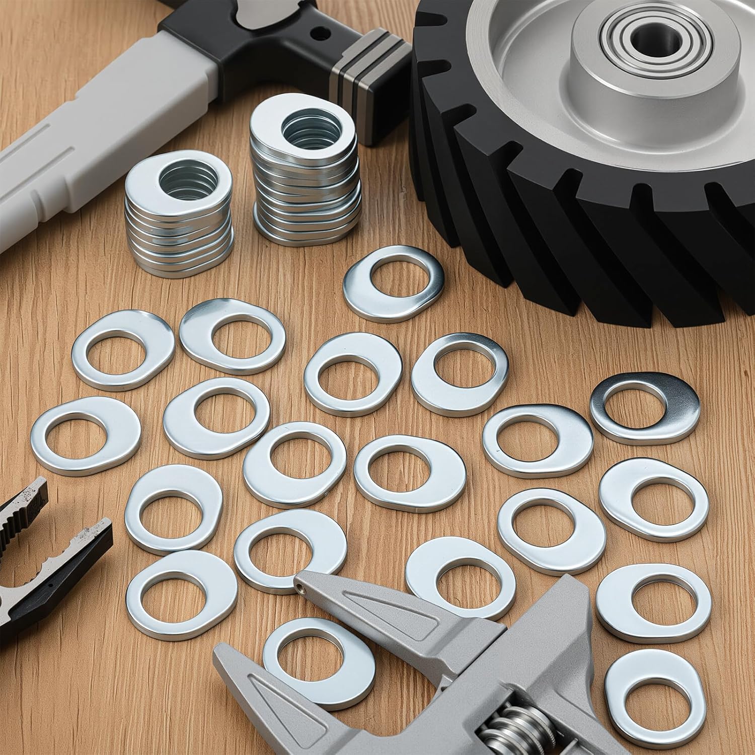 40 Pcs Offset Wheel Washers Bulk for Most Wheels Tire Repair Tools