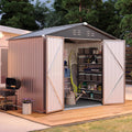 aoxun 8'x6' shed with floor galvanized steel outdoor, main product view