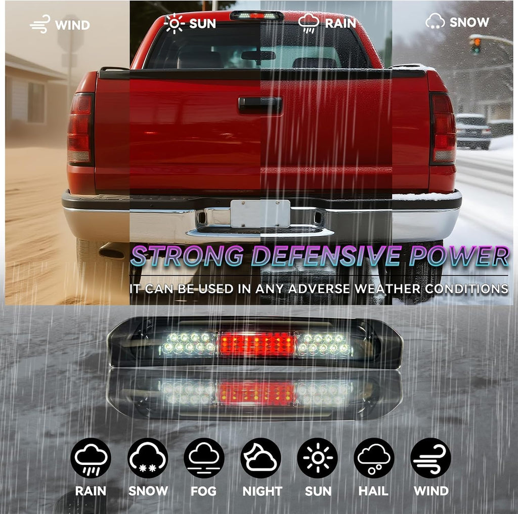 All-in-one LED 3rd Third Brake Light Cargo Light Upgraded Version High Mount Stop Light for 2002-2008 Dodge Ram 1500, 2003-2009 Dodge Ram 2500 3500.