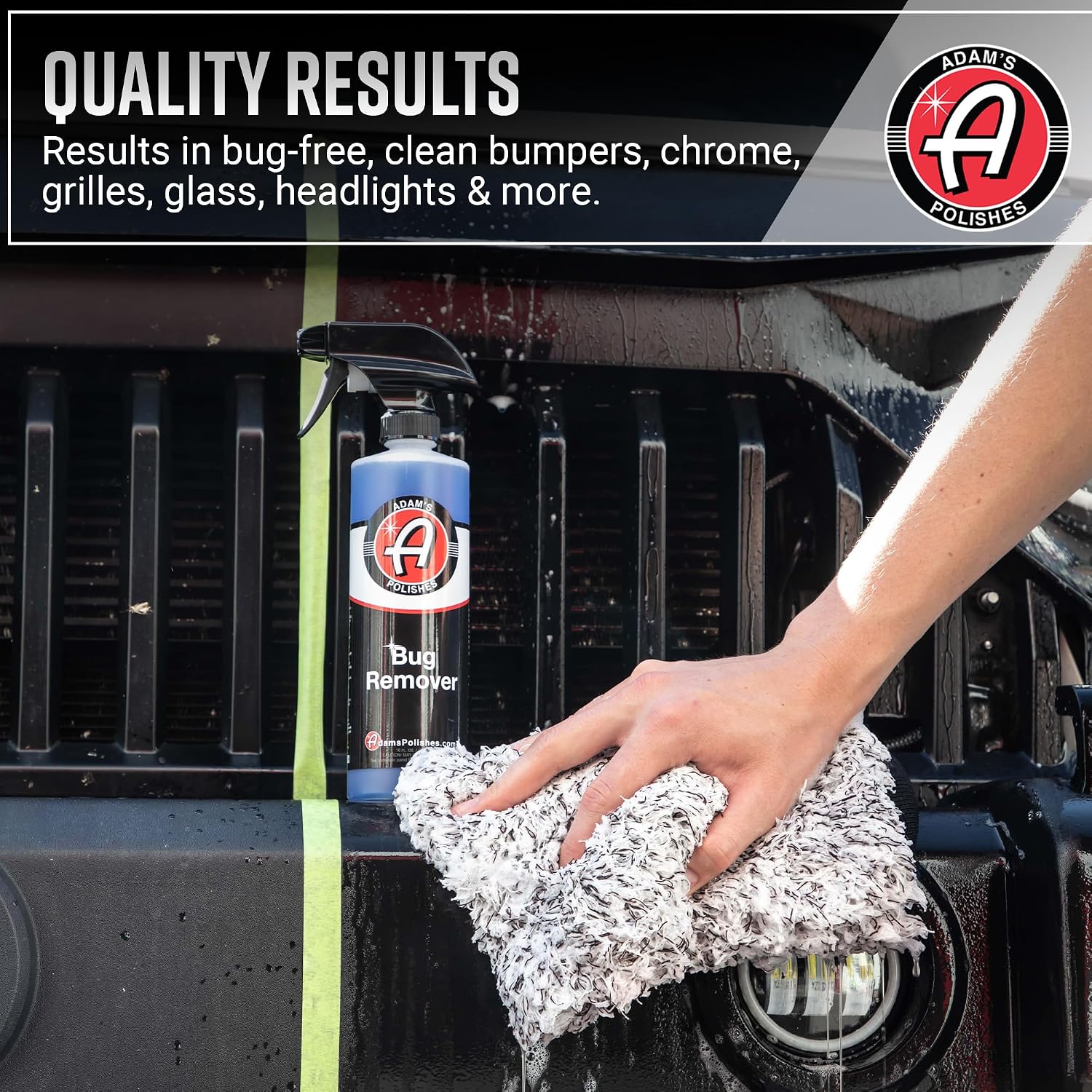 Adam's Bug Remover Gallon - Effectively Remove Contaminants From Car Paint, Windows or Bumper Parts & Accessories After Travel Road Trip - Spray During Car Wash or Dry - Dissolves On Contact