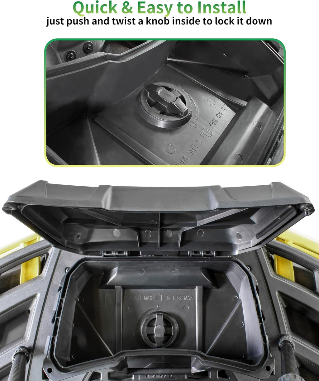 Storage Cargo Box for Can-Am Outlander L MAX 6X6 Accessories, 2 GAL (7.5L) Front Rear Bin Back Seat Rack Box Waterproof Tool Box, Replace# 708200408
