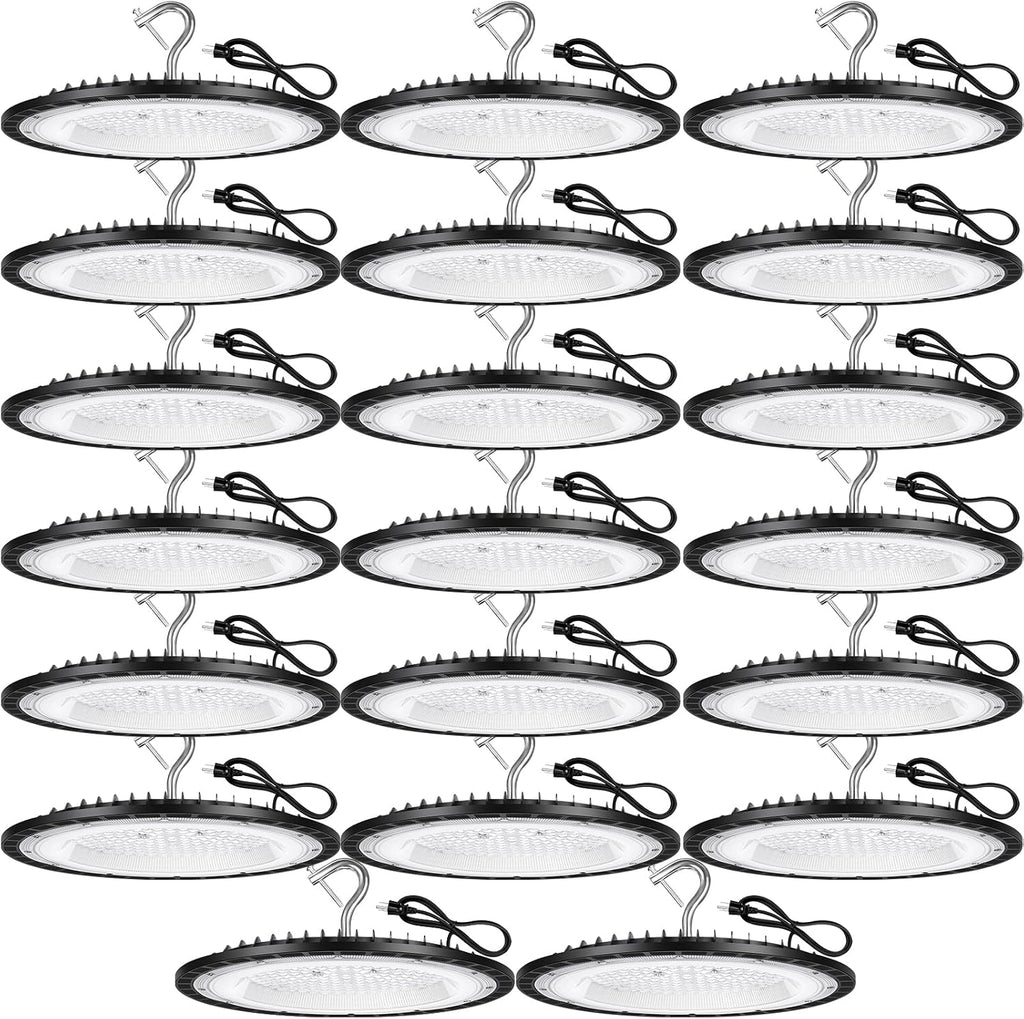 20 Pack 150W UFO Led High Bay Light Fixture, 5000K Daylight Commercial Shop Bay
