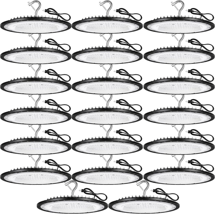 20 Pack 150W UFO Led High Bay Light Fixture, 5000K Daylight Commercial Shop Bay