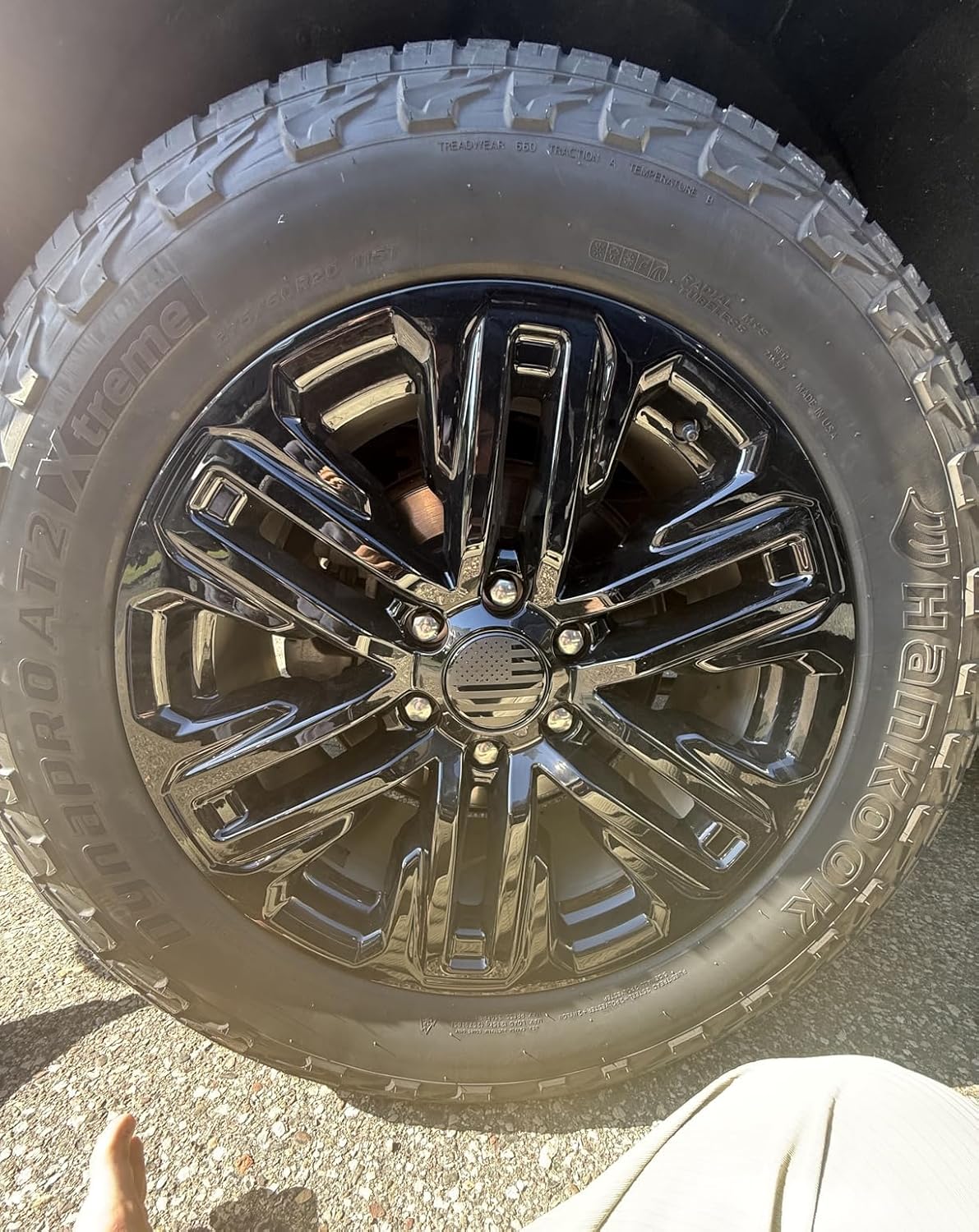 (Set of 4) for Chevrolet 3 1/4 inches=83mm Blackout American USA Flag Wheel Center Caps Covers HubCap fit Most 18"&20"&22" Rims for Suburban Silverado Tahoe & GMC Sierra Yukon Denali 22837060 9596403