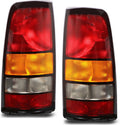 Tail Lights Compatible With 1999-2002 Chevy Silverado 1999-2006 GMC Sierra 1500 2500 3500 1500 HD 2500HD Driver and Passenger Side Taillights Rear Lamp without Bulb (Black Border)