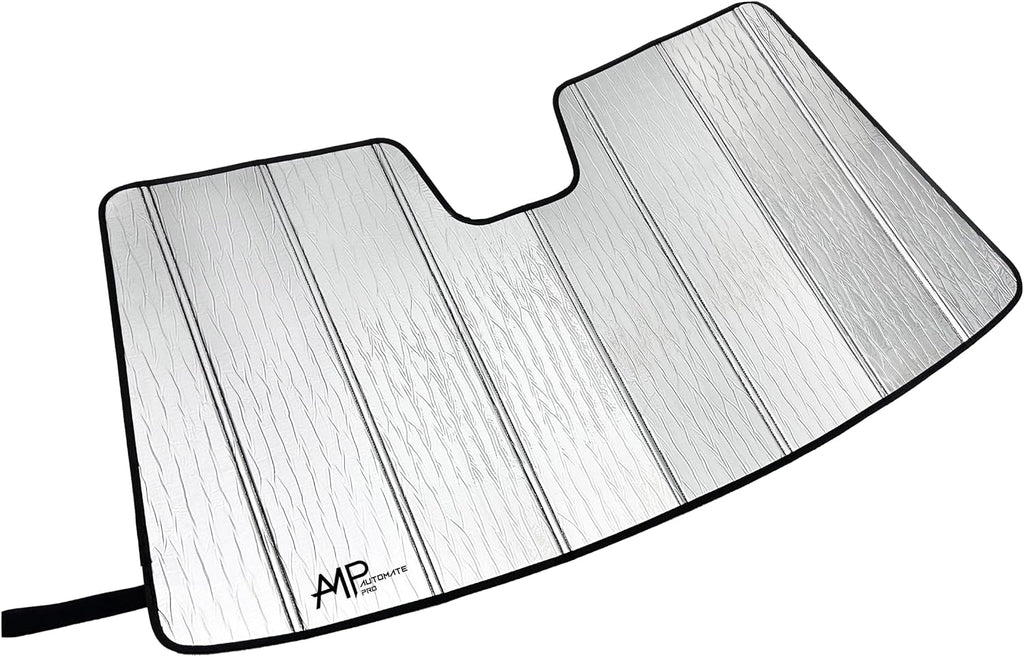 Windshield Foldable Lightweight Sunshade fits Kia K4 Sedan 2025-2026 | Silver & Black | Compact Block UV Protector Folding Flexible Rigid Insulation Reversible Accessories | Made in USA