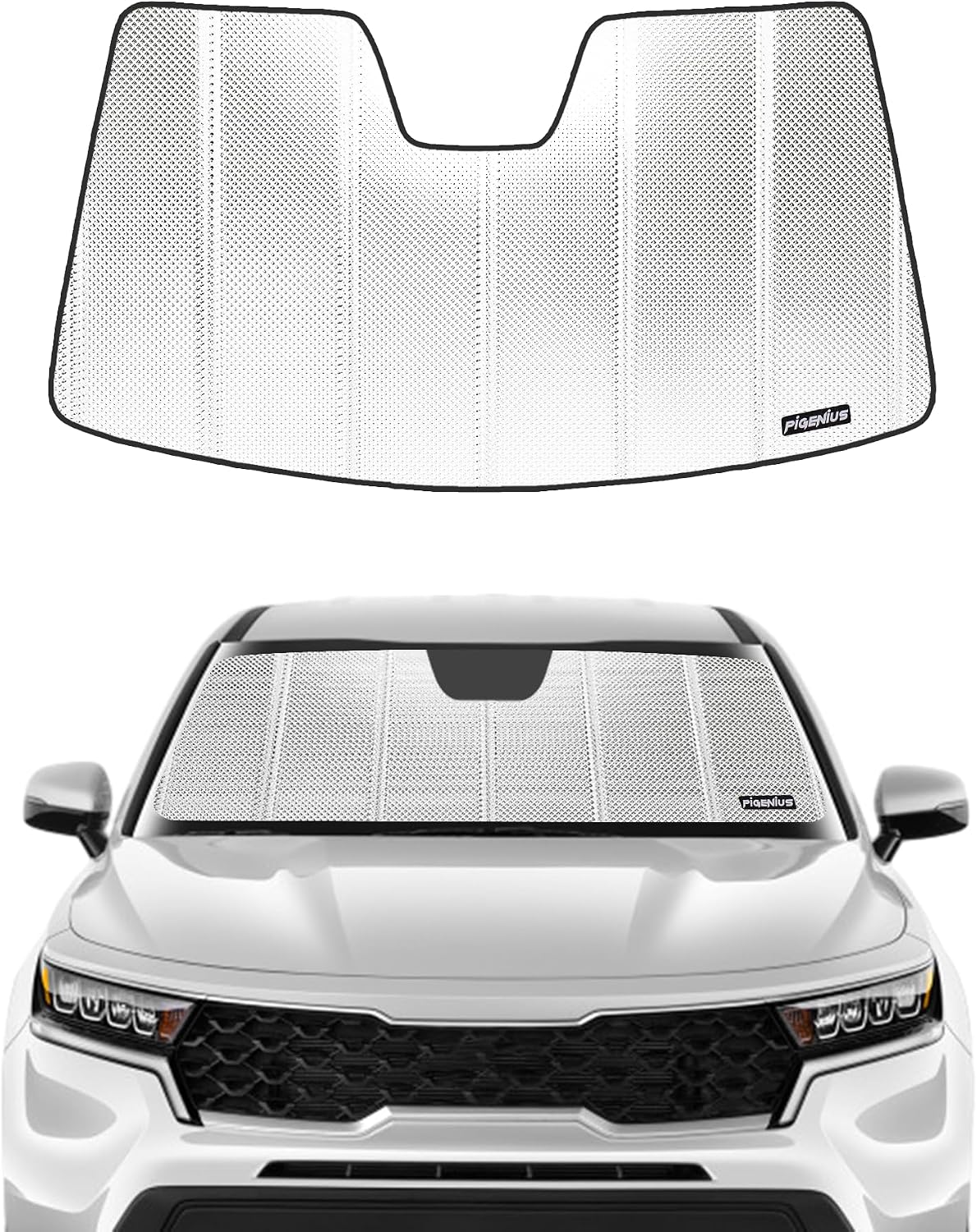Pigenius Windshield Sun Shade for kia Sorento 2021-2026. Front Window Sunshade with Storage Bag