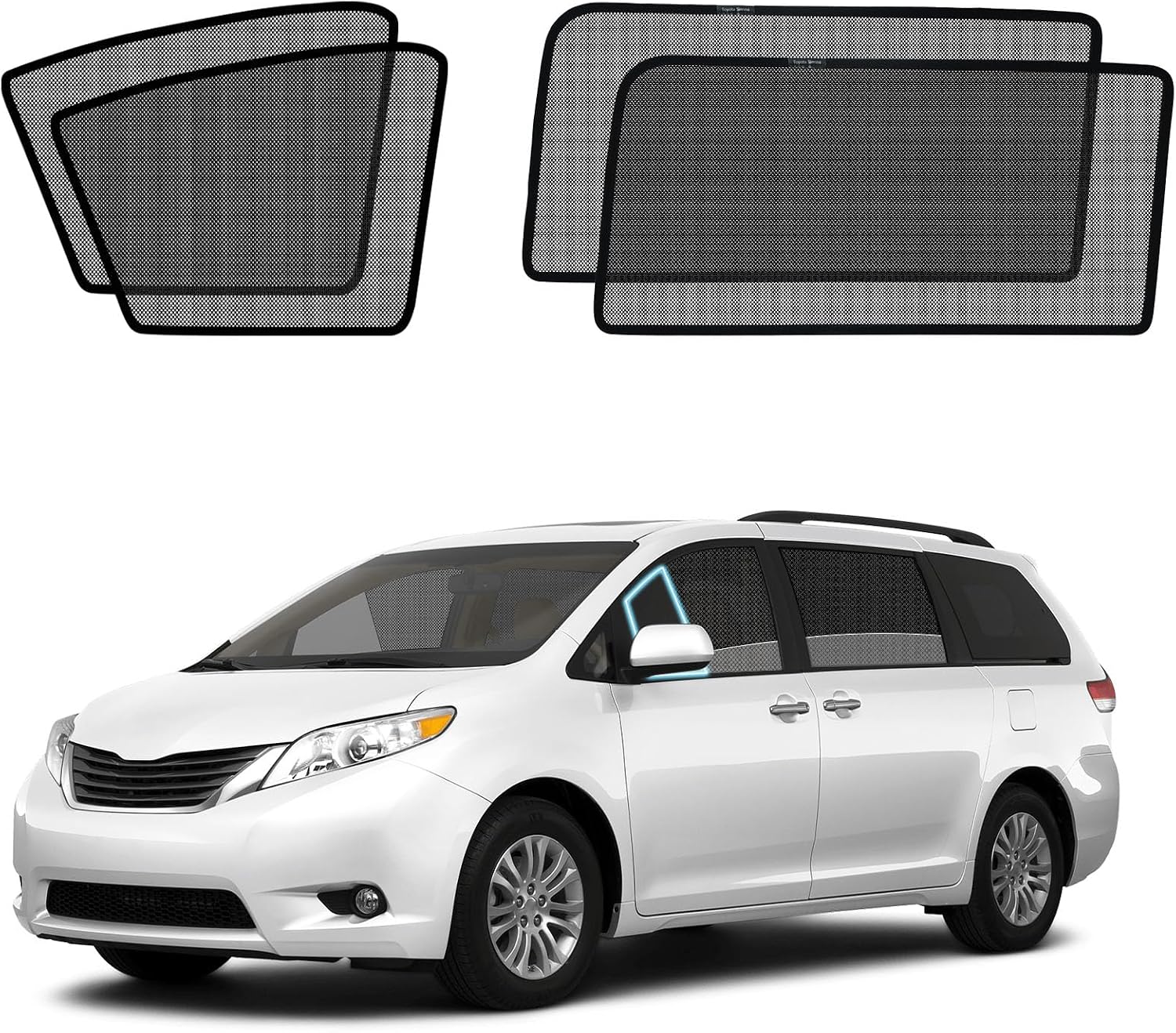 Car Window Shades for Specific Accessories - Side Window Shade for Baby, Breathable Mesh Car Privacy Window Covers, UV Protection and Heat Insulation for Road Trips, Napping, Camping