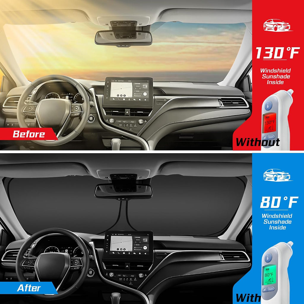 ARISMOTOR Windshield Sun Shade for Honda HRV HR-V 2023-2026 2027 | Custom Fit, Foldable Front Window Sunshade Sun Visor Protector, Block UV Rays, Keep Car Cooler