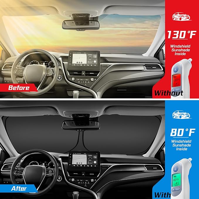 ARISMOTOR Windshield Sun Shade for Volvo XC90 2016-2025 2026, Custom Fit - Image 2