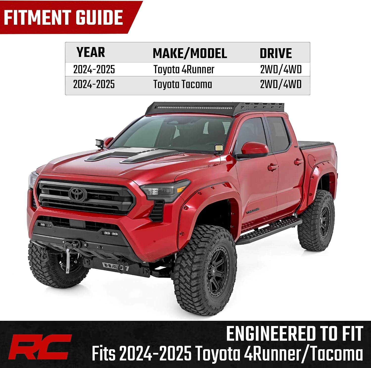 Rough Country Hood Scoop for 2024 Toyota Tacoma - HS80010
