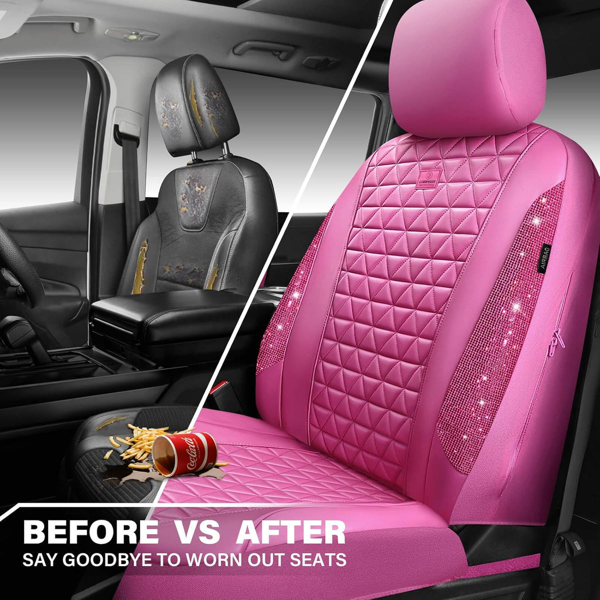 car pass hot pink bling diamond leather car on a desk or shelf