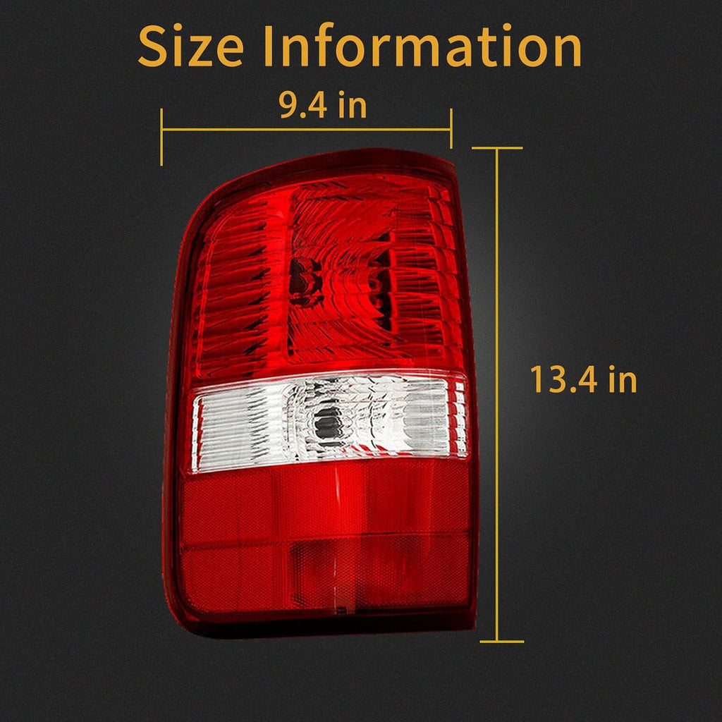 Tail Light Housing Compatible With 2004-2008 Ford F150 F-150 Driver and Passenger Side Rear Brake Lamps