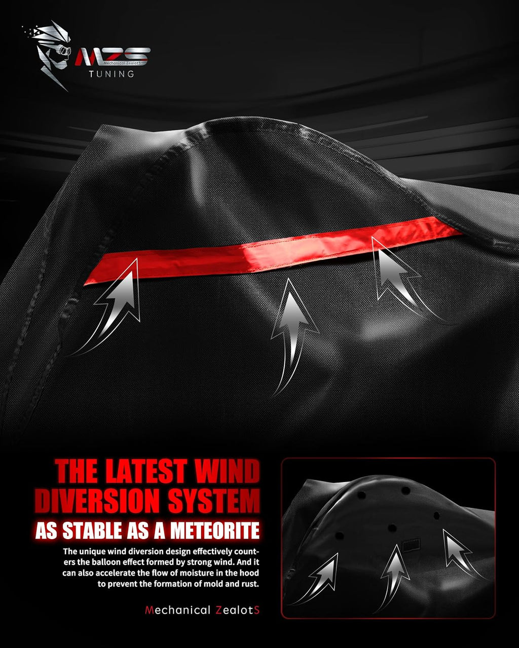MZS Trike Motorcyle Cover Waterproof Compatible with Freewheeler Tri Glide Ultra Street Road Glide 3 CVO, 3 Wheel Vehicle Covers Sun Rain All Weather Outdoor Protection Storage