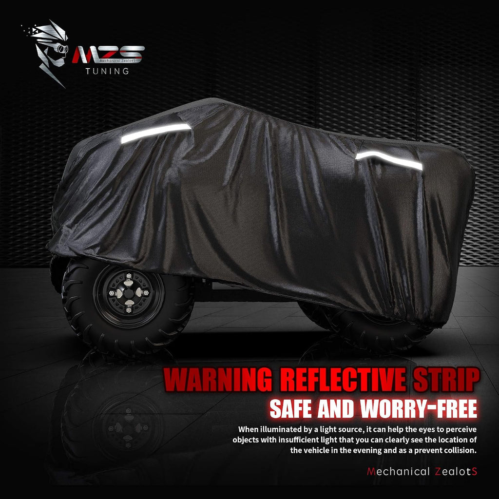 MZS ATV Cover Waterproof Outdoor, 76" 4 Wheeler Cover Storage, Quad Covers Protection Accessories Compatible with TRX400EX TRX250TM TRX250X 400X Wolverine Raptor Bayou Bruin YFZ450 DS250 KVF300 ATC