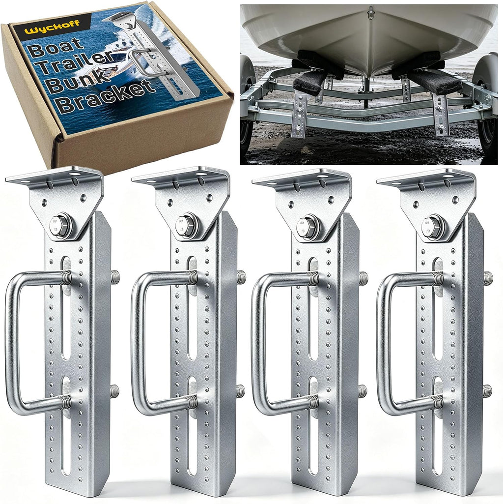 wyckoff 12" boat trailer bunk brackets 4-pack,heavy duty, main product view