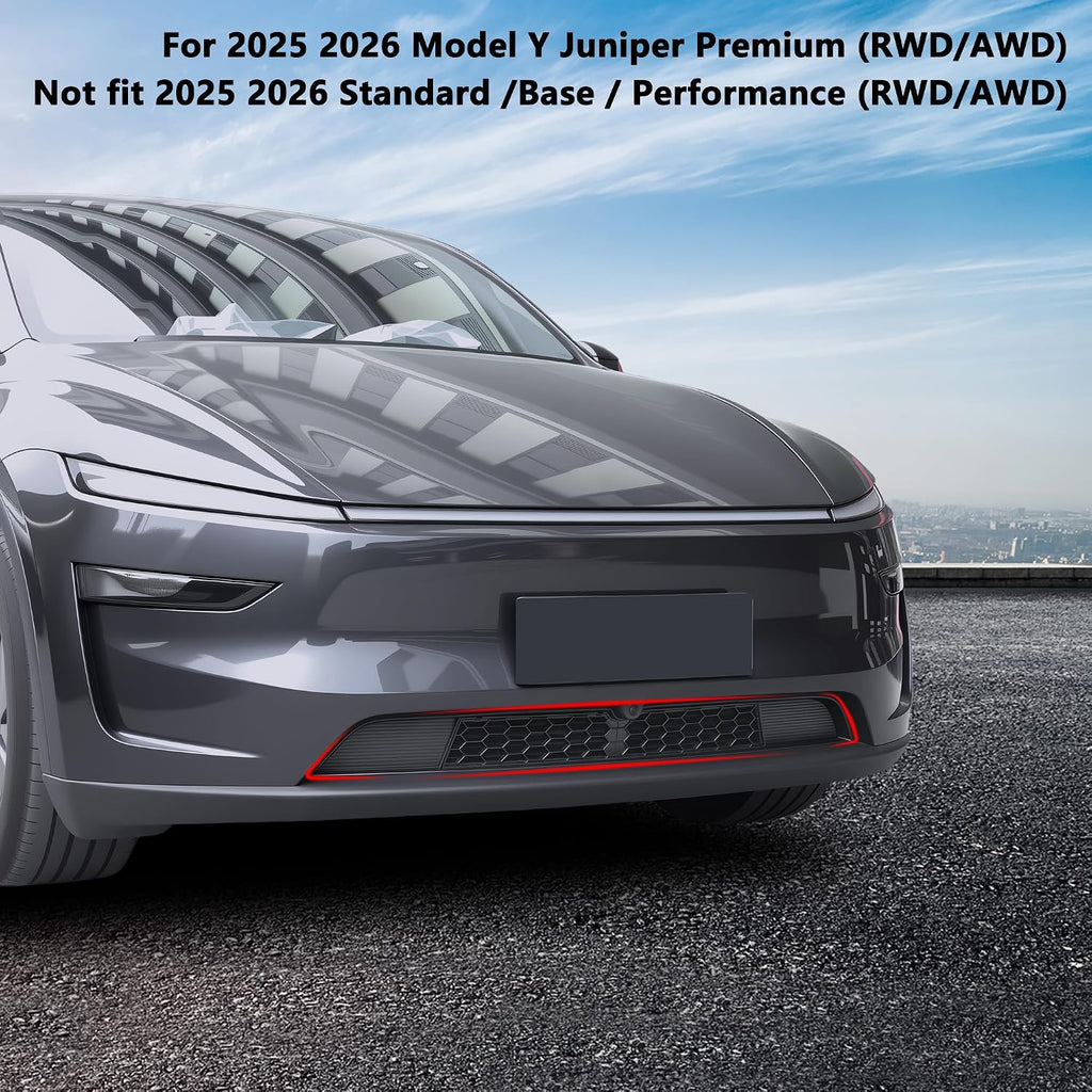 Front Grill for Tesla Model Y 2025 2026 Juniper Mesh Grille Grid Inserts Air Inlet Vent Grille Cover Replacement With Insect Protection Accessories (Not fit 2026 Standard & Performance)