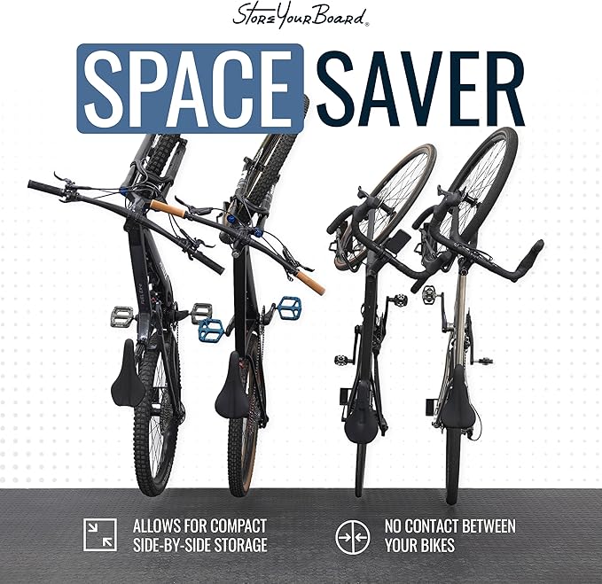 StoreYourBoard SwivelStow Road & Gravel Bike Storage 2 Pack – Heavy Duty Bike - Image 5